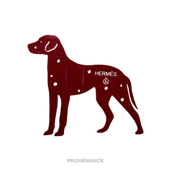 🔴 Hermes petit "h" Dalmation dog Charm - Red Leather - Picture 1 of 3
